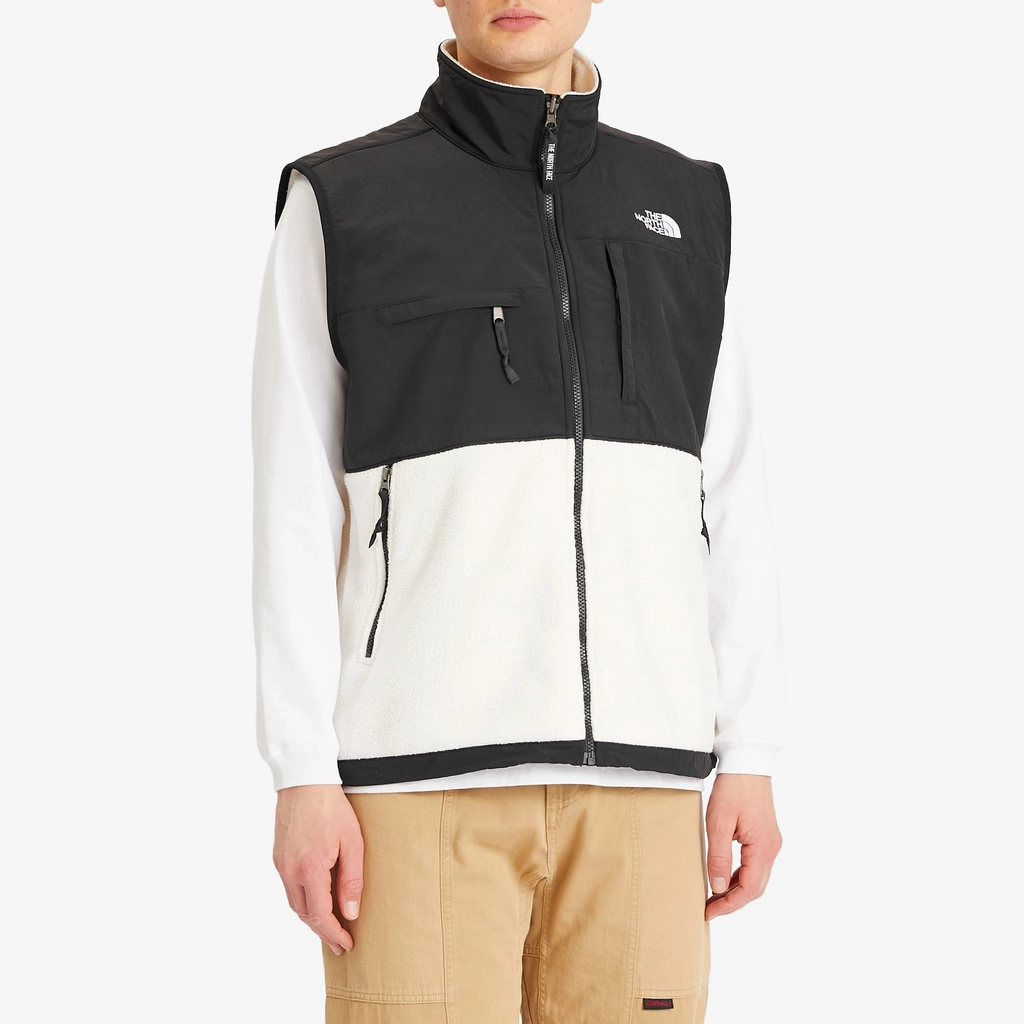 The North Face Men's Retro Denali Vest White Dune/Tnf Black